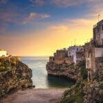 polignano a mare tramonto dalla spiaggia