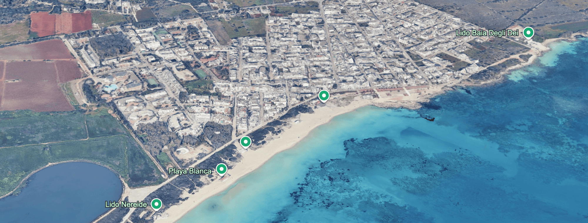 veduta aerea di lido marini
